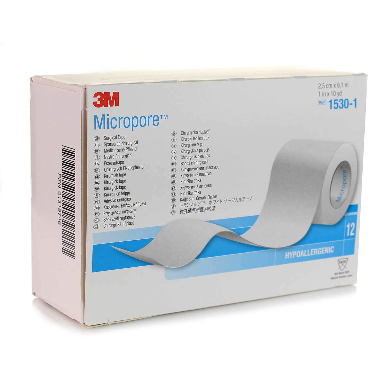Micropore 1,25 cm x 9,15 m - 24 rollen_product_product_product_product